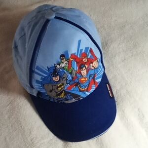VINTAGE DC SUPERHEROS KIDS HAT AJUSTABLE VELCRO EUC